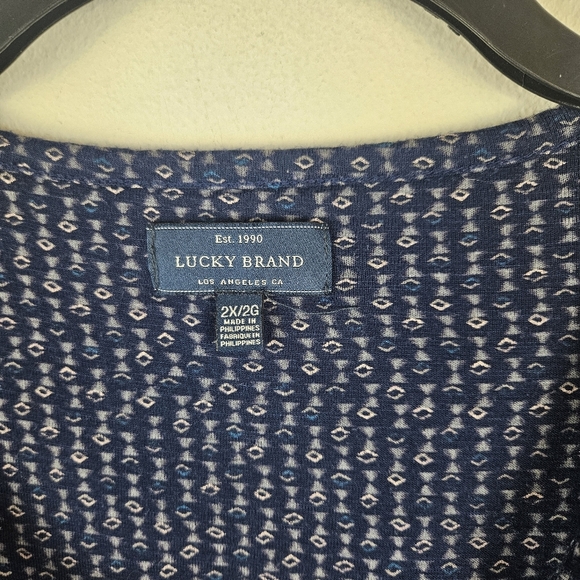LUCKY BRAND Size 2X Long Sleeved top Blouse - Picture 4 of 7